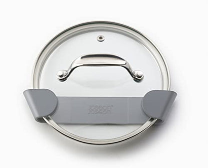 Joseph Joseph Duo - Set of 3 Pot and Pan Lid Holders, Self Adhesive Wall Mount Storage Organiser, Suitable for Lids Up to 24 cm, 3M VHB Tape Included, Grey