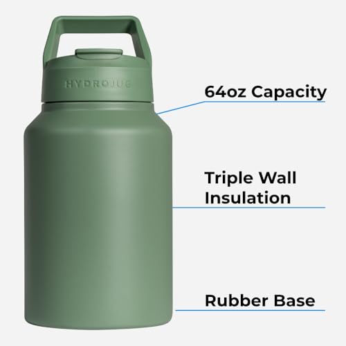 HydroJug Sport Jug 64oz Insulated Half Gallon Water Bottle, Light Blue - color: Light Blue
