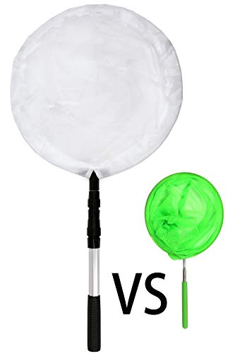 Insect and Butterfly Net with 12" Ring, 24" Net Depth, Handle Extends to 36 Inches