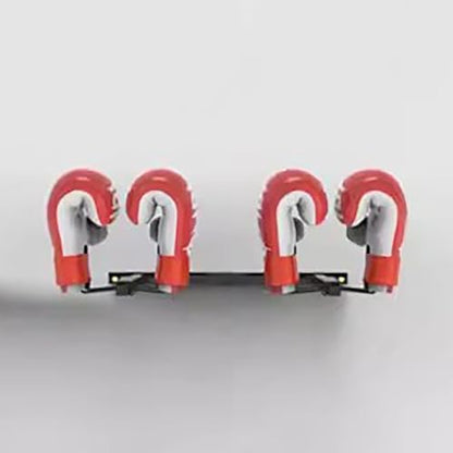 Wall Mounted Display Boxing Glove Holder, Black Powder Coated Storage Rack with Metal Hook, Hold 2/3 / 4/5 Pair of Training Gloves Dryer,55cm/21.6in Long - size: 55cm/21.6in long