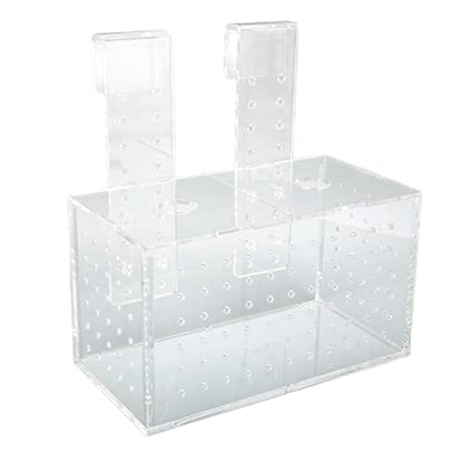 Fish Breeding Isolation Box, Acrylic Aquarium Hatchery 17x9x10cm, Transparent with Hook Installation - Easy Observation, Secure Lid Design, Suitable for Small Fish Tank (17 * 9 * 10CM) - size: 17*9*10CM