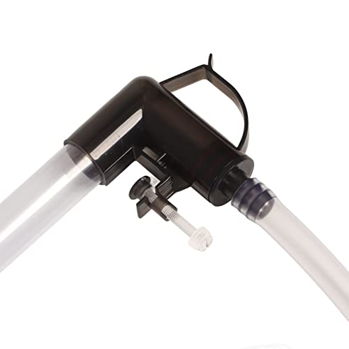Manual Aquarium Water Changer, Fish Tank Siphon Gravel Vacuum Cleaner for Freshwater Saltwater Tanks, Gravity - Powered Water Changing and Sand Cleaning Kit with PVC Hose and