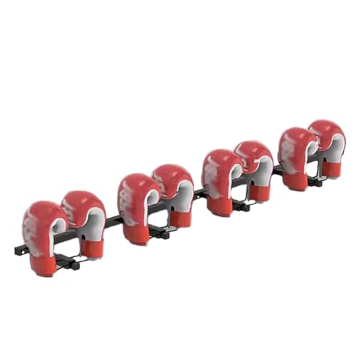 Wall Mounted Display Boxing Glove Holder, Black Powder Coated Storage Rack with Metal Hook, Hold 2/3 / 4/5 Pair of Training Gloves Dryer,140cm/55.1in Long - size: 140cm/55.1in long