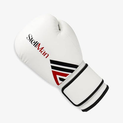 Boxing Gloves for Men & Women – Premium Synthetic Leather Training Gloves for Boxing, Kickboxing, Muay Thai, Sparring & Heavy Bag Work with Wrist Support – White - size: 10oz