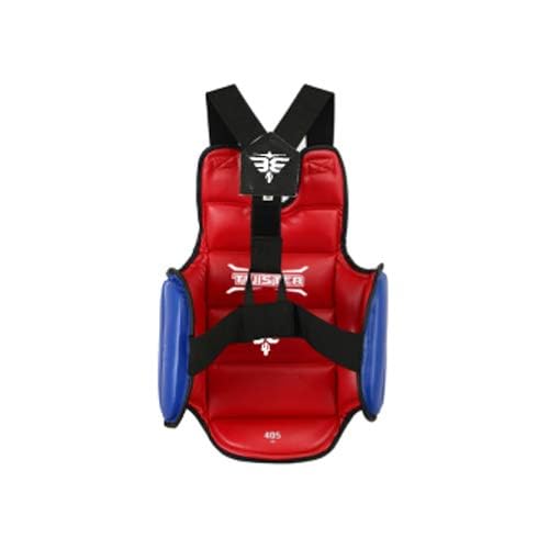 Karate Taekwondo Boxing Muay Thai MMA ChestGuard | Reversible Chest Protector | Martial Arts Upper Body Ribs Protection Pad - size: Small