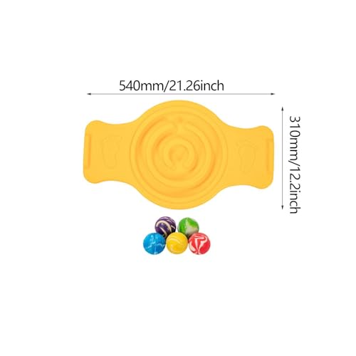 Balance Board Labyrinth Disks Sensory Training Anti-Slip Pedals Wobble Stability Board Strength Training for Kids Skiing Fitness - color: Yellow