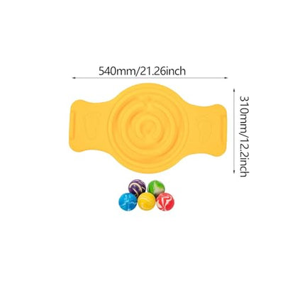Balance Board Labyrinth Disks Sensory Training Anti-Slip Pedals Wobble Stability Board Strength Training for Kids Skiing Fitness - color: Yellow