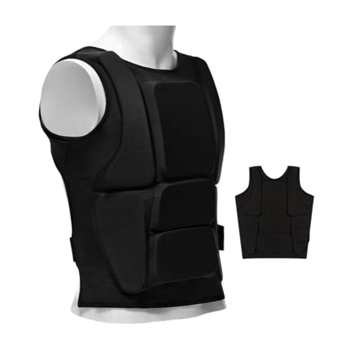 Martial Arts Chest Protector, Foam Padded Breathable Boxing Body Protector Chest Guard for Adults Karate Taekwondo Judo Training - size: Small