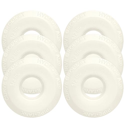 1/2 inch Hydroseal flexible tank adapter TPV Bulkhead Fitting bulkhead connector TPV grommet for PVC Pipe Tank-to-Pipe Seal, Leak-Proof No Glue, Hydroponics Aquaponics Aquarium Water Filtration - size: 1/2 inches-6Pcs