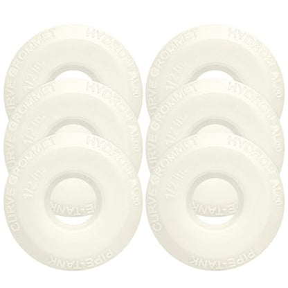 1/2 inch Hydroseal flexible tank adapter TPV Bulkhead Fitting bulkhead connector TPV grommet for PVC Pipe Tank-to-Pipe Seal, Leak-Proof No Glue, Hydroponics Aquaponics Aquarium Water Filtration - size: 1/2 inches-6Pcs