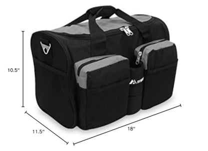 Everest Gym Bag with Wet Pocket, Dark Gray/Black
