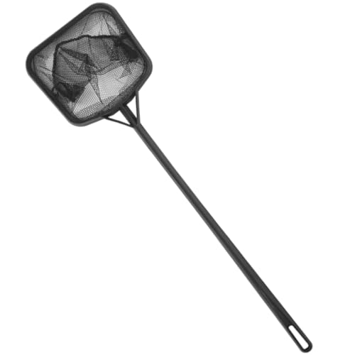 Functional Aquariums Square Fishing Net with Long Handle for Catching Fish Shrimp Tanks Aquariums Tool, Small