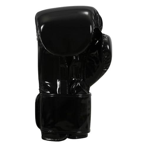 TITLE Boxing Inferno Intensity Elastic Training Gloves - color: Black/Gold, size: 16 oz