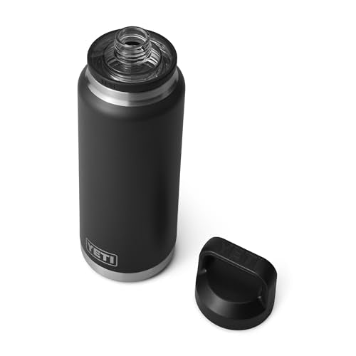 YETI Rambler 36 oz Bottle, Vacuum Insulated, Leakproof, Stainless Steel with Chug Cap - color: Black