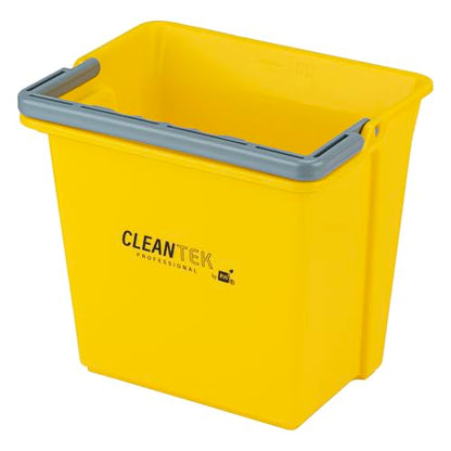 Restaurantware-Clean Tek Professional 6 Quart Cleaning Bucket, 1 Utility Pail with Handle - Heavy-Duty, Portable, Yellow Plastic Washing Pail, Perfect for Household, Outdoor, Car Wash and More