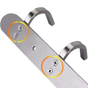 Coat Hook Rack Brushed Nickel - Sagmoc 8-Inch Coat&Towel Hook Rail Wall Mounted with 3 Hooks, Durable Wall Hangers for Bedroom, Bathroom, Foyer, Hallway (SUS304 Stainless Steel) - size: 3 Hooks