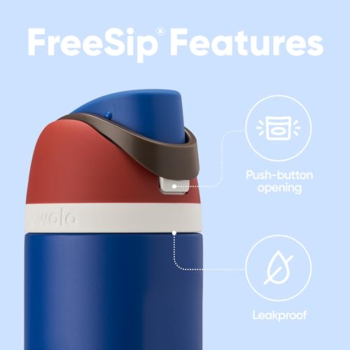 Owala Marvel FreeSip Stainless Steel Water Bottle 24 oz Captain America - color: Captain America, size: 24 Ounces