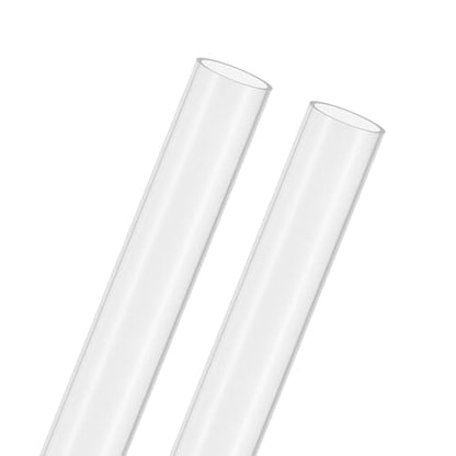 M METERXITY 2-Pack Clear Rigid Acrylic Pipe, 22mm[0.87"] ID x 26mm[1.02"] OD Plastic Round Tube for Water Cooling System/Lamps/Fountains/Aquariums/Display Stand, Acrylic Tubing [305mm/12IN] - size: 22mm ID x 26mm OD