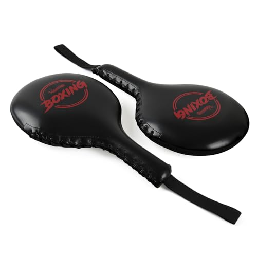 2 Pack Boxing Target Paddles for Taekwondo,MMA,Martial Arts | Kickboxing Striking Target Pads,Punching Kick Pads,Training Paddles - color: Red