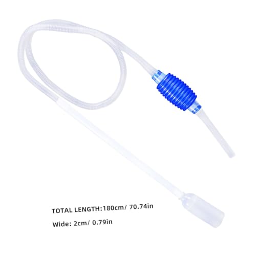 Angoily 1.7m Fish Tank Siphon Vacuum Cleaner Easy Install Aquarium Water Change Hose Gravel for Small Large Tanks Random Color