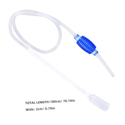 Angoily 1.7m Fish Tank Siphon Vacuum Cleaner Easy Install Aquarium Water Change Hose Gravel for Small Large Tanks Random Color