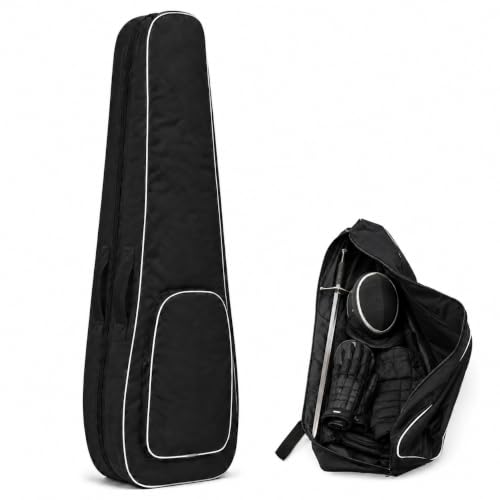 55 Inch HEMA Long Sword Bag, 1680D Oxford Cloth Longsword Gear Bag, Sword Carrying Bag and Soft Sword Case with Handles and Adjustable Shoulder Straps - color: Black