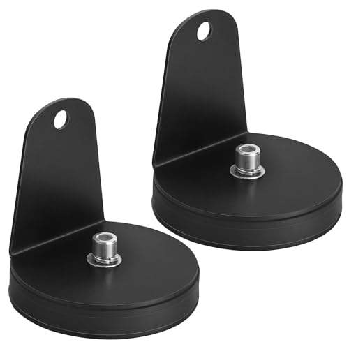 Magnetic Base Mounting Brackets, 2pcs Powerful Sucker Holder Magnet Mount for LED Light Bar, Pods, Off Road Driving Lights - color: Black