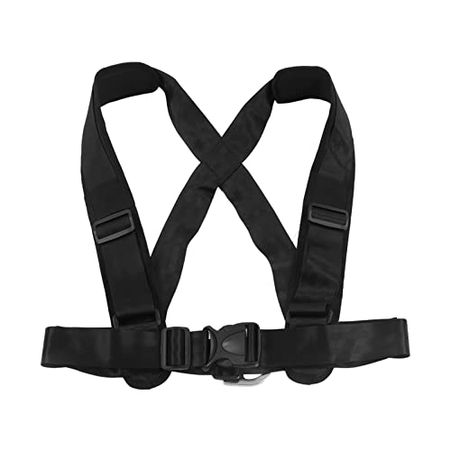 Sled Pulling Strap with Padded Shoulder Harness, Heavy Duty Nylon Resistance Training Equipment for Tire Drag, Strength and Speed Workouts for Football Runners