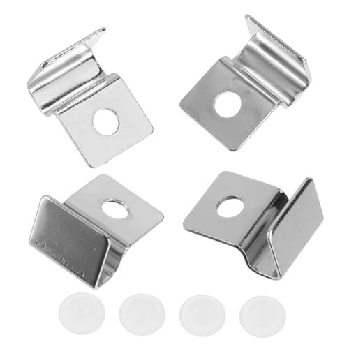 4pcs Aquarium Cover Clips Glass Lid Brackets for Fish Tank Easy Install Holders Securely Prevent Fish from Falling Compatible Various Tanks and Terrariums