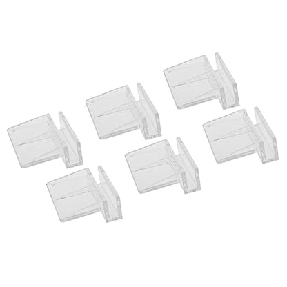 Happyyami Fish Tank Cover Support Brackets 20pcs Plastic Aquarium Bracket for 5-6mm Glass Tank Practical Aquarium Support Set