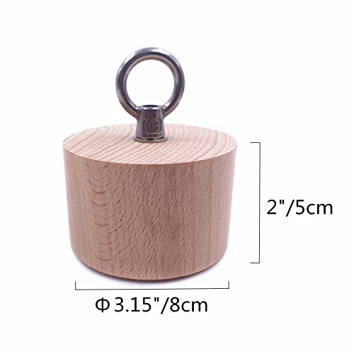 Wooden Pinch Block Grip Workout Climbing Power Grip Forearm Finger Exerciser Strength Training Strengthener Equipment - color: Small cylindrical wooden block