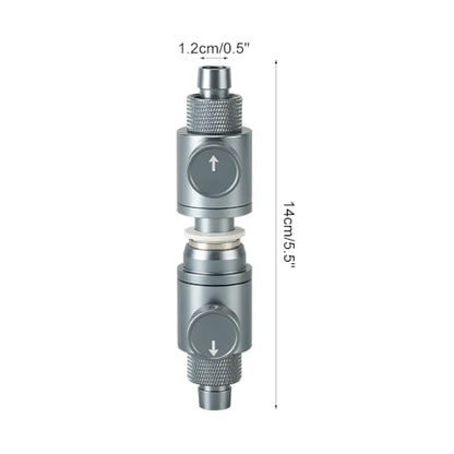 DONGKER Aquarium Double Tap Connector,Aluminum Alloy Quick Release Double Tap Valve with Water Flow Control Knob for Aquarium 12mm/16mm/20mm I.D. Water Pipe - size: 12mm
