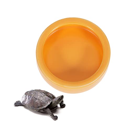 Crawler Crawling Pet Feeder Bowl Escape-Resistant Shrimp Food Dish for Small Fish and Reptiles Orange