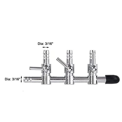 3-Way Aquarium Air Flow Control Lever Valve Distributor Splitter Pump Accessories 2Pcs