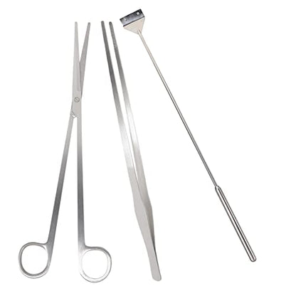 Abaodam Aquarium Plant Tools Kit Grass Edger Trimmer Hand Held Grass Trimmer for Aquarium Maintenance Metal Scissor for Glass Tanks