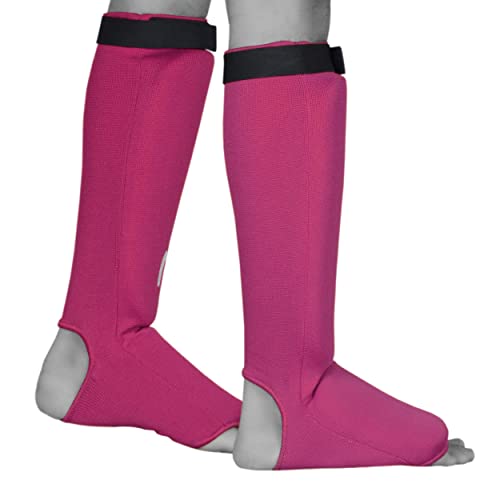 UFG Ultimate - Cloth Shin Instep Guard - Karate MMA Boxing Muay Thai Training Protection - color: Pink, size: CH