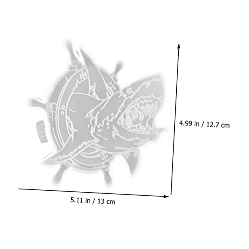 Shark Coaster Silicone Mold for DIY Cup Mats Easy Demould Smooth Finish Durable Resin Crafting for Home Decor and Gifts