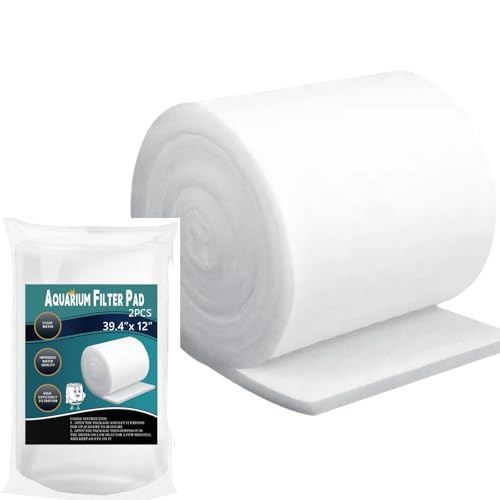 Aquarium Filter Pad 39.4 x 11.8in Aquarium Filter Media for Crystal Clear Water Fish Tank Ponds Garden Saltwater Fershwater Plant Trutle - size: 39.4 x 11.8inch（2pcs）