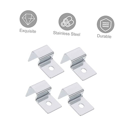SaditY 16 Pcs Support Frame 55 Gallon Fish Tank Fish Tanks lid jar lids frag Rack Aquariums Glass Cover Clip Fish Tanks Cover Holders Clip Holder Acrylic Fish Mouth Clip Stainless Steel