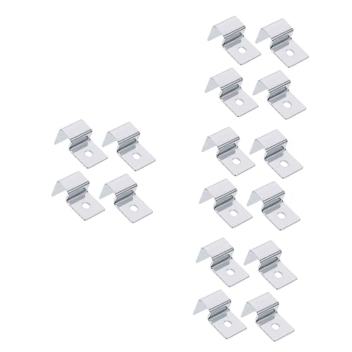 FOMIYES 16pcs Stainless Steel Fish Tank Lid Holders Aquarium Glass Cover Clips Support Bracket for Thick Glass for Fish Tank Accessories