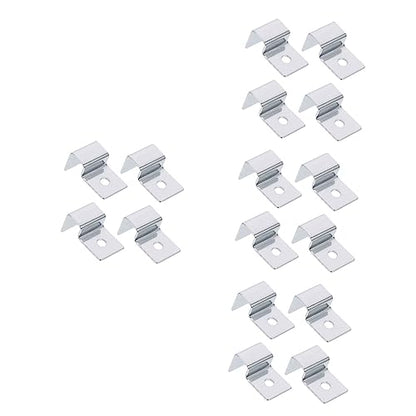 FOMIYES 16pcs Stainless Steel Fish Tank Lid Holders Aquarium Glass Cover Clips Support Bracket for Thick Glass for Fish Tank Accessories