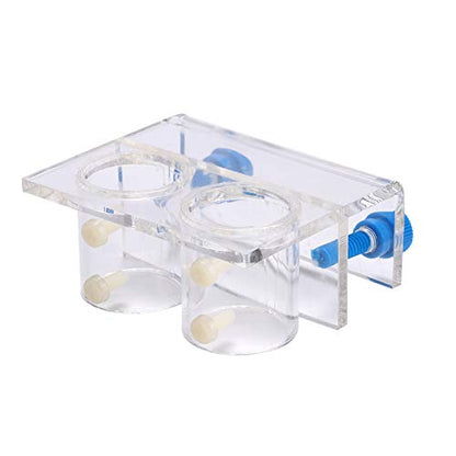 Transparent Acrylic Water Tube Soft Pipe Fixture for Fish Tank Aquarium (Double Hole) - size: Double Hole