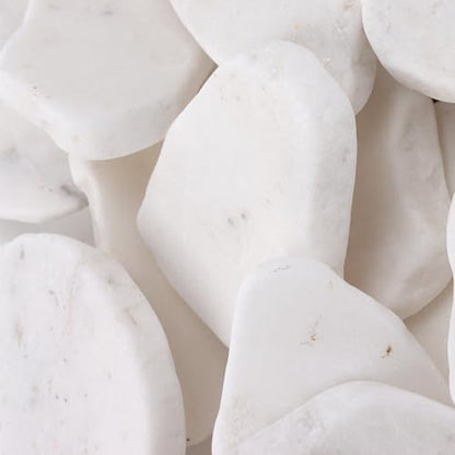 SINJEUN 35 PCS White Rocks for Painting, 2"-3" Flat Painting Rocks, Paintable Rock for Arts and Craft DIY Decoration