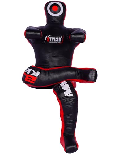 Grappling Dummy, Black Fabric Training Equipment for BJJ, Judo, Karate, Wrestling, Un-Filled Practice Dummy, Model WDM-2025, for Adults and Youth - color: Black Charcoal