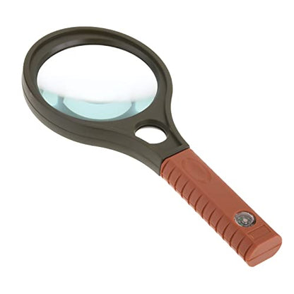 Othmro QK-7502 7X 12X Magnifier Glass Handheld Magnifier Lens Black Round Page Magnifying Lens Small Magnifying Glasses with Handle for Small Prints Book Magazines Newspaper Reading Jewelry - color: 7x 75mm
