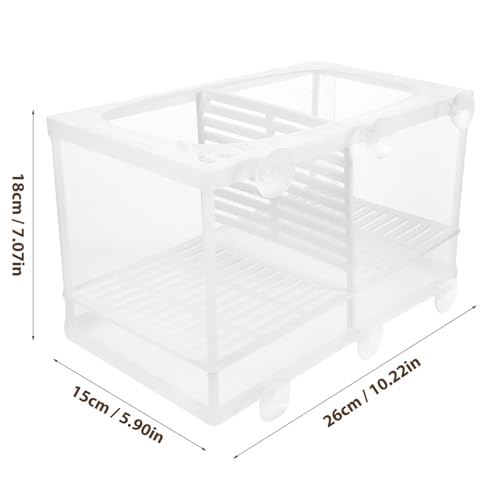 BESPORTBLE Fish Fry Hatching Boxes Aquarium Breeding Box Suction Cup Design Style