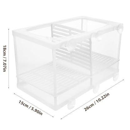 BESPORTBLE Fish Fry Hatching Boxes Aquarium Breeding Box Suction Cup Design Style