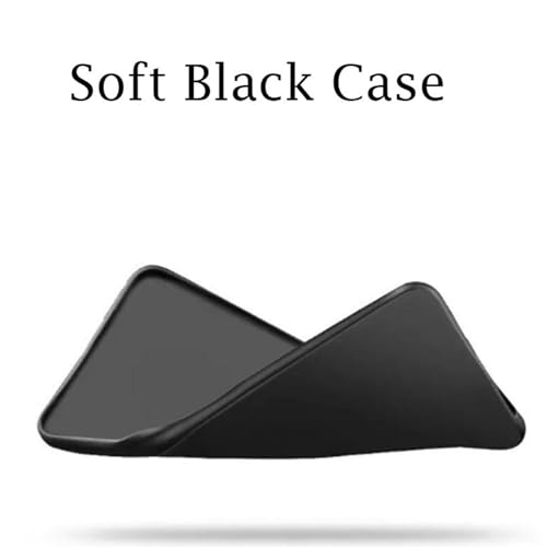 for Unihertz 8849 Tank 3 Pro Case with [360° Rotation Ring Kickstand], Anti-Scratch Soft Silicone Phone Case for Unihertz 8849 Tank 3 Pro, Shockproof Cover - Black