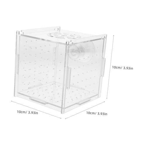VANZACK Aquarium Fish Breeding Box Acrylic Isolation Tank for Fish and Shrimp Dual-Purpose Incubator with Cups Compact Design for Betta Acclimation and Separation