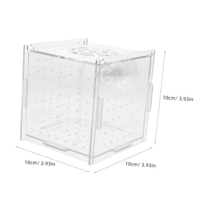 VANZACK Aquarium Fish Breeding Box Acrylic Isolation Tank for Fish and Shrimp Dual-Purpose Incubator with Cups Compact Design for Betta Acclimation and Separation